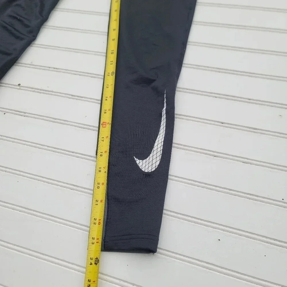 Nike Pants Boys Black Gray Pro Dri-Fit Tights Compression Youth Sz L L